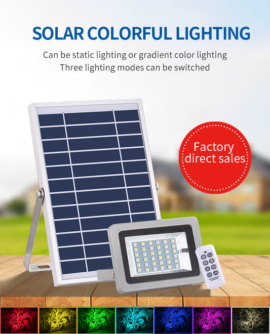 Solar lamp for illuminating gardens and small areas