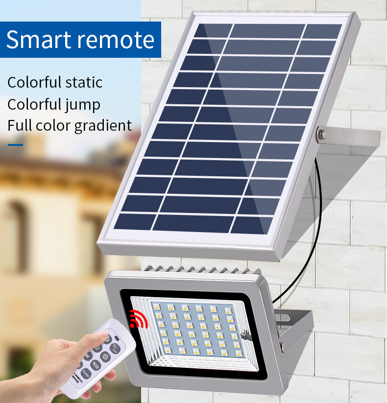 Solar lamp for illuminating gardens and small areas