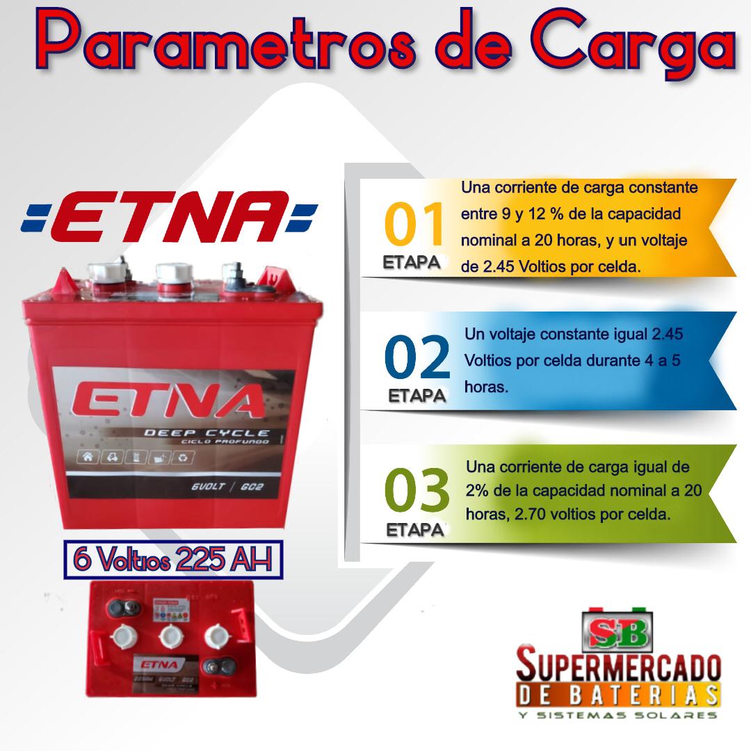 Lead acid battery 6 voltios and 225 Ah ETNA
