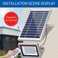 Solar lamp for illuminating gardens and small areas