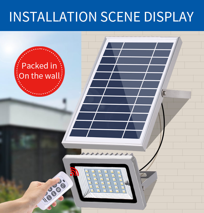Solar lamp for illuminating gardens and small areas